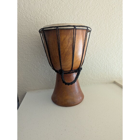 Handcrafted Wooden Drum: Authentic Leather Percussion Instrument - Picture 2 of 9